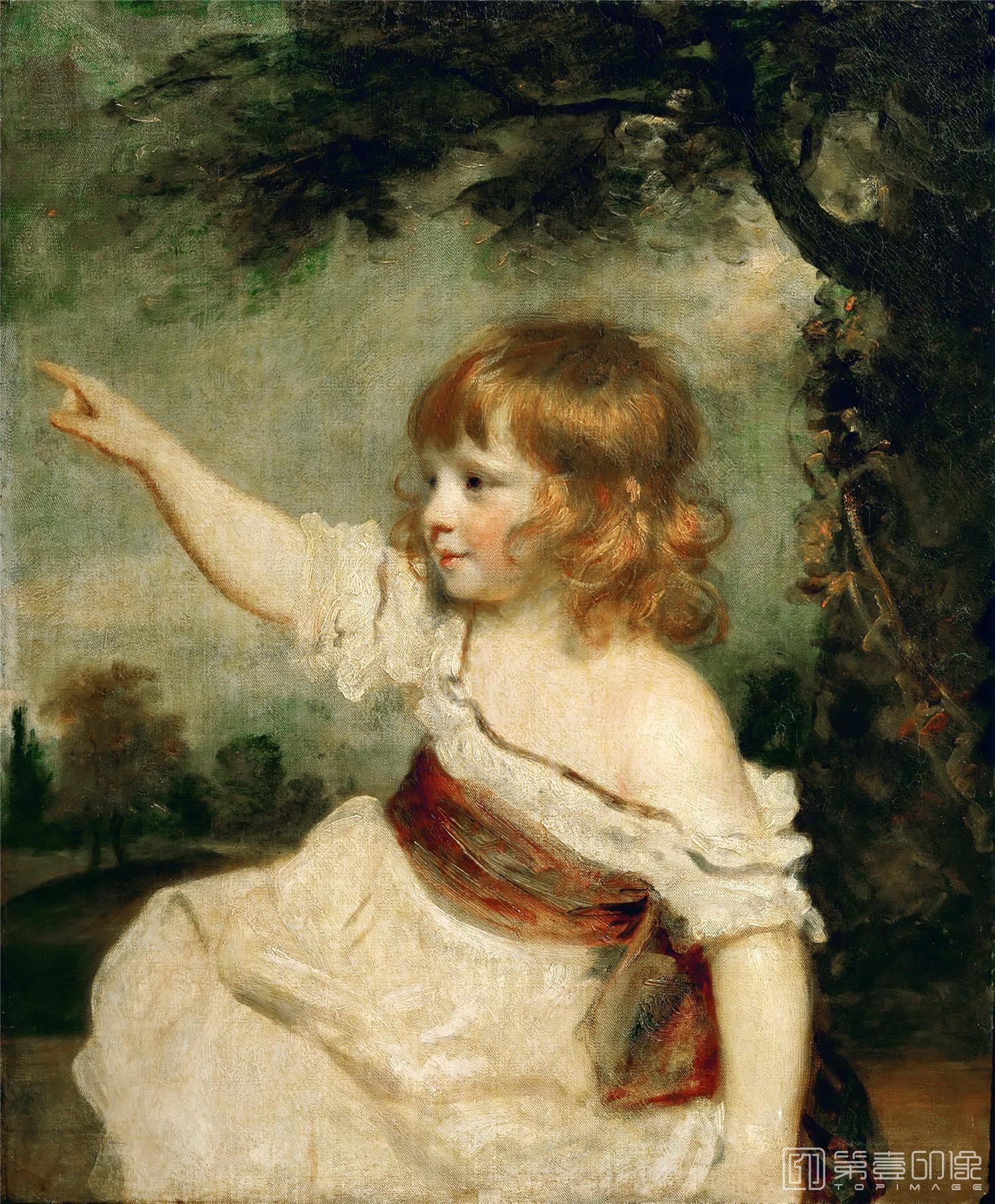 油画-卢浮宫-Joshua Reynolds (1723-1792)Master Francis George Hare-1186